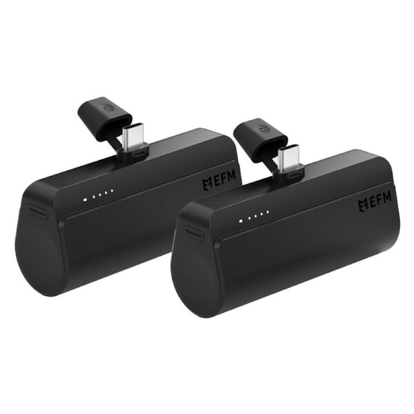 EFM Power On-The-Go Twin Pack For all USB-C Devices Black [EFPOTGT932BLA]