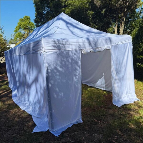 3X6M Pop Up Gazebo Hammerstone Finish Folding Shade Canopy Marquee White