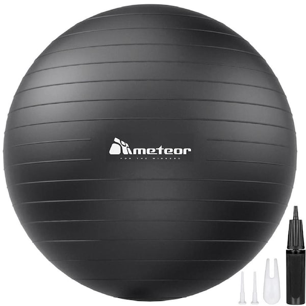Black Swiss Ball Yoga Ball Birth Ball Exercise Ball Pilates Gym 85cm
