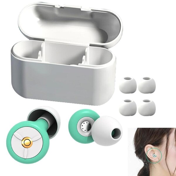 Ear Plugs for Noise Cancelling Reduction Reusable Hearing Protection Silicone Sleep Earplugs-White