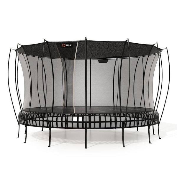 VULY Thunder 2 Jumbo 18ft Springless Trampoline with Enclosure - Round Kids Trampolines Bundle With Shade Cover
