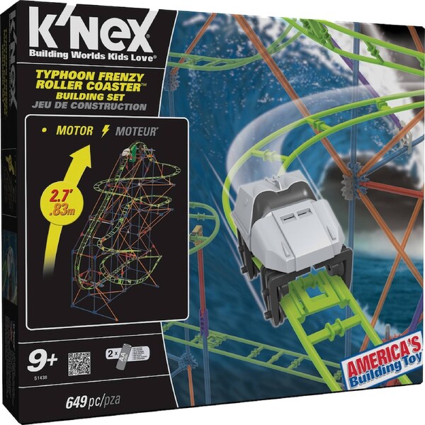 K'nex Typhoon Frenzy Roller Coaster Building Set