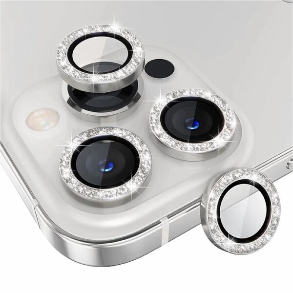 Tough On iPhone 15 Pro / iPhone 15 Pro Max Rear Camera Protector Tempered Glass Glitter Diamond