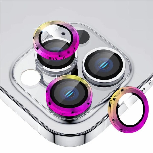 Tough On iPhone 16 Pro / iPhone 16 Pro Max Camera lens Protector Tempered Glass Individual Ring Iridescent