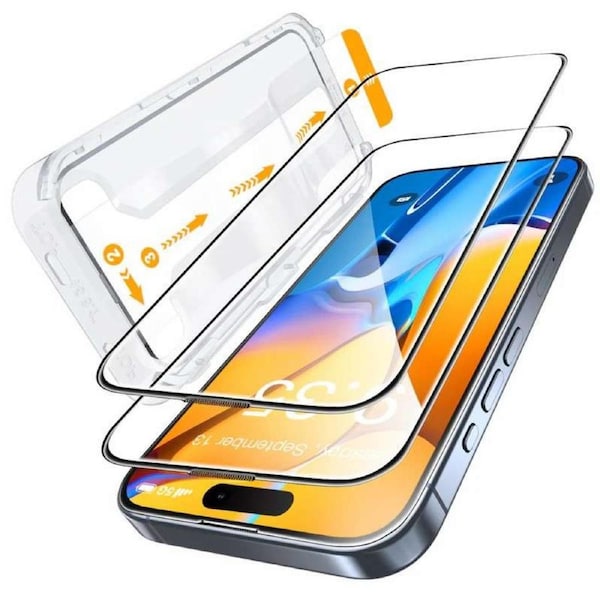 Tough On iPhone 16 Pro Max Tempered Glass Screen Protector 2 Pack with Installation Kit