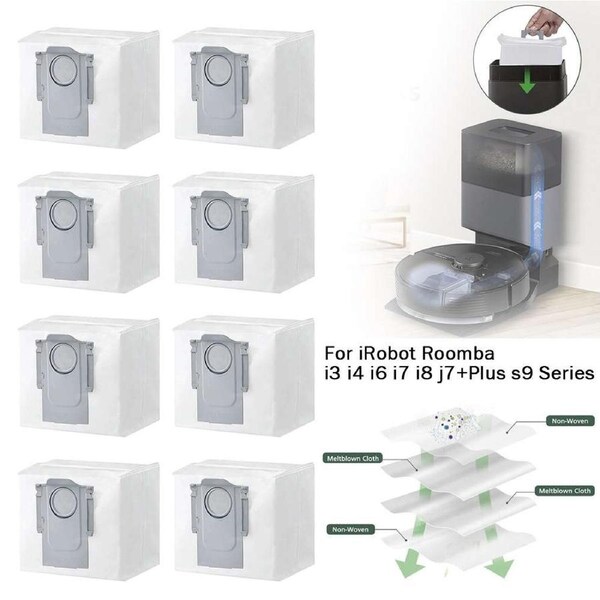 OZNALA For iRobot Roomba i3 i4 i6 i7 j7 i8 + Plus s9 Robot Vacuum Replacement Dust Bags