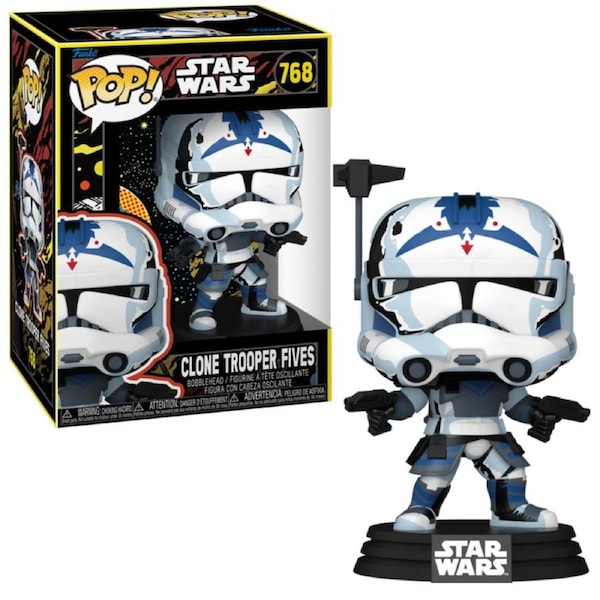 Star Wars The Clone Wars Clone Trooper Fives Retro Funko POP! Vinyl