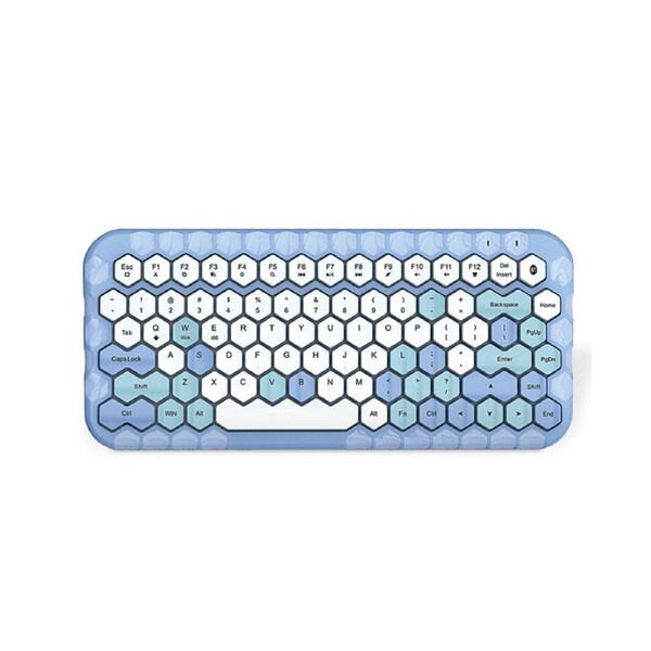 Portable Bluetooth Keyboard with 83 Keys - Blue