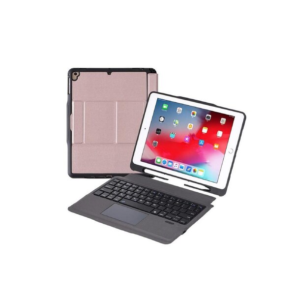 Detachable Touch Bluetooth Keyboard Case for iPad 9.7/10.2/10.5 - Rose Gold