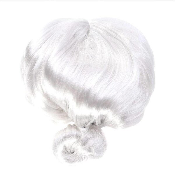 1X Grandma Wig Old Lady Woman White Granny Mother Dress Up Costume Party