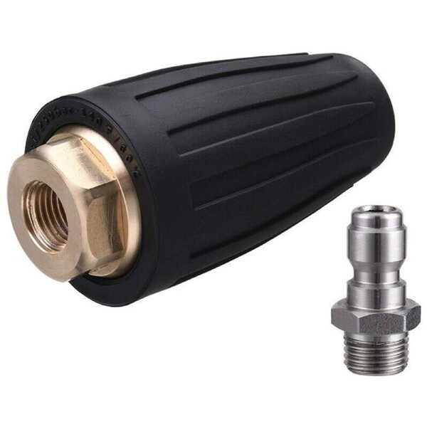 4000Psi Turbo Nozzle For Pressure Washer Rotating Nozzle And 5 Tips 1/4inch