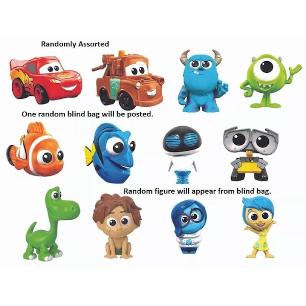 Disney Pixar Assorted Mini Figures Blind Bag Cars Lightning Mcqueen Tow Mater
