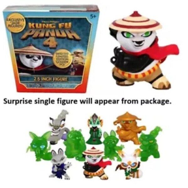 Kung Fu Panda Assorted 4 Collectible 2.5" Figure Noodle Box Surprise Blind Box