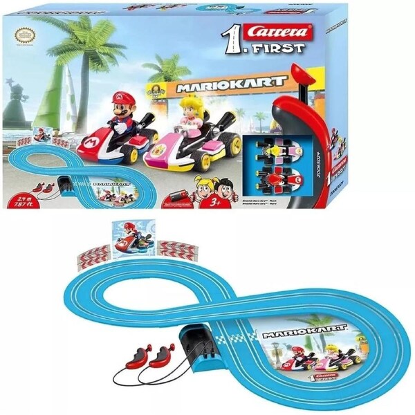 Carrera First Mario Kart Slot Car Set (Mario/Peach) Race Play Ages 3+ New Toy