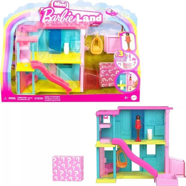 Barbie Dream Villa 2 Mini BarbieLand Dollhouse Surprise 1.5-inch Doll Furniture Fun