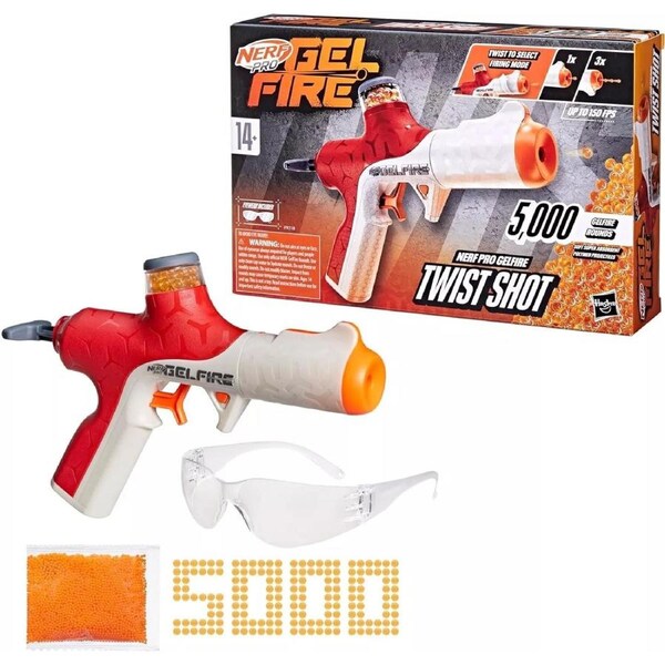 Nerf Pro Gelfire Twist Shot Blaster 150 FPS 5,000 Gelfire Rounds Ages 14+ Toy