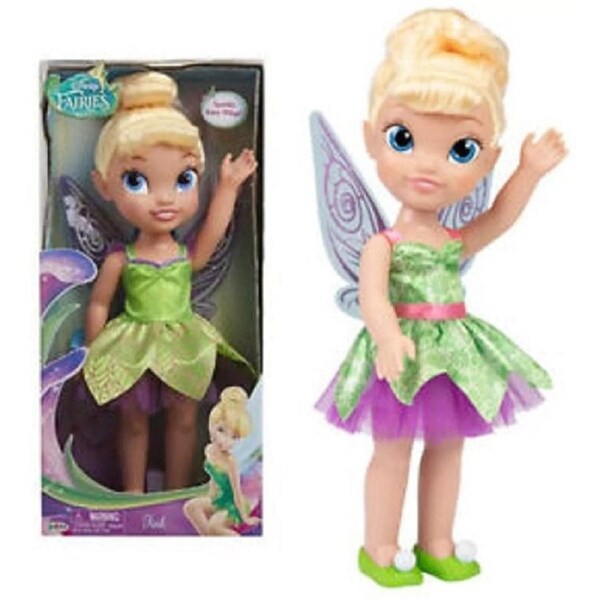 Disney Fairies Tinker Bell Large Doll 14" Green Dress Pretend Play Gift Fairy