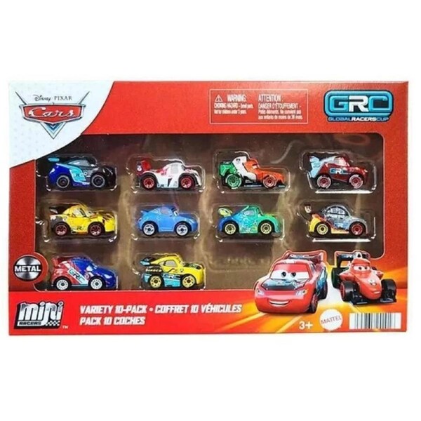 Disney Pixar Cars Variety Pack 5 Die Cast Mini Racers 10 Pack Lightning Mcqueen Tow Mater Play