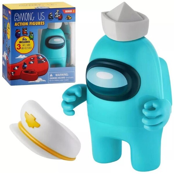 Among Us Series 2 Cyan Crewmate Figure Medium Sized 4.5 Inch Figure Ages 3+ New Toy
