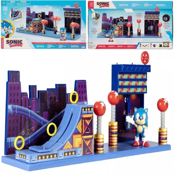 Sonic the Hedgehog 2.5 inch Studiopolis Zone Action Figure Playset Ramp Balls