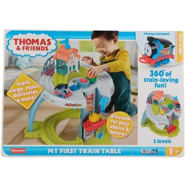 Thomas & Friends My First Train Table with Mini Push Along Thomas Engine