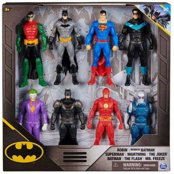 Batman 8 Pack 15cm DC Batman Action Figures Ages 3+ New Toy Superman Joker Flash