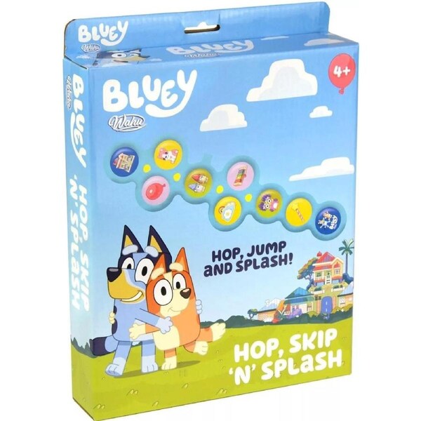 Bluey Hop Skip Splash Water Play Sprinkler Blue 230cm Long Unisex Children Swim