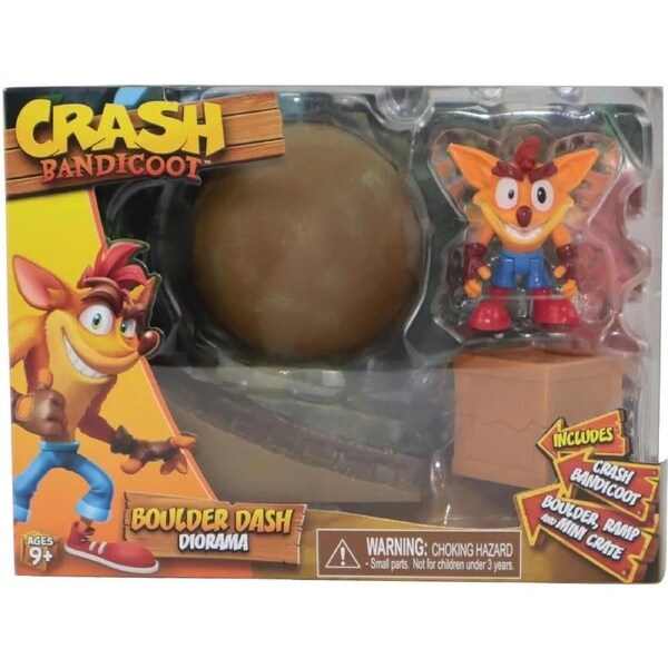Crash Bandicoot Boulder Dash Diorama Action Figure 2.5-Inch Size New Toy
