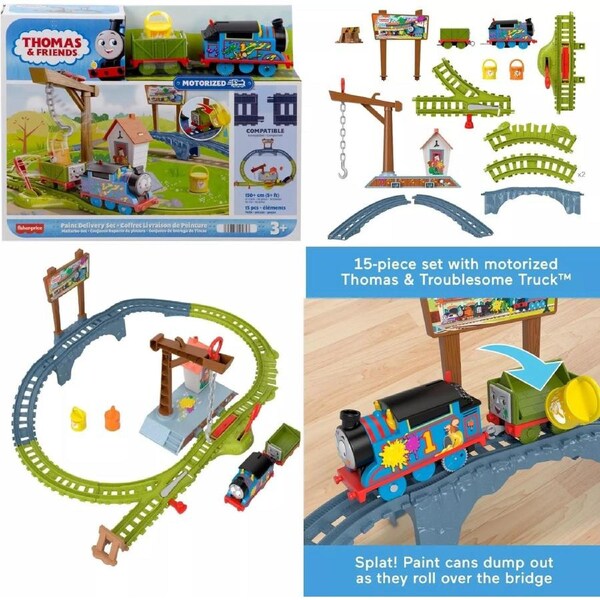 Thomas & Friends Paint Delivery Motorised Train Set Track Race