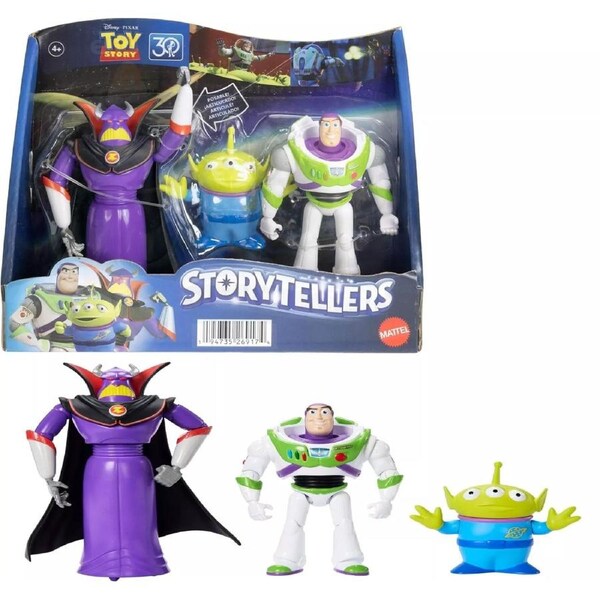 Mattel Disney Pixar Toy Story Buzz Zurg Alien Action Figure Set