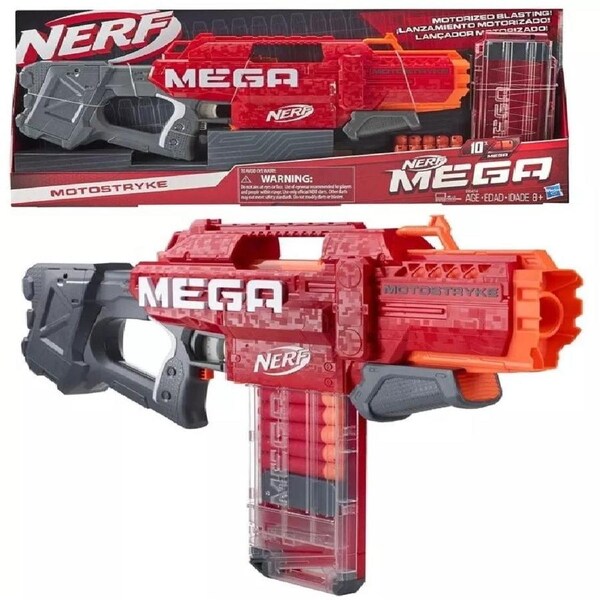Nerf Motostryke Motorised Blaster Contains Mega 10 Dart Clip New Toy