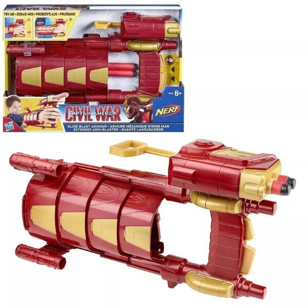 Marvel Captain America Civil War Slide Blast Armor Gauntlet with 2 Darts Blaster