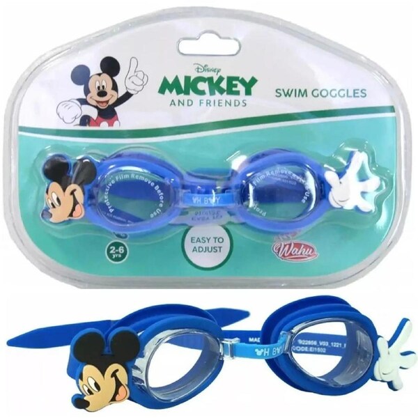 Wahu Mickey Mouse Blue Swim Goggles New