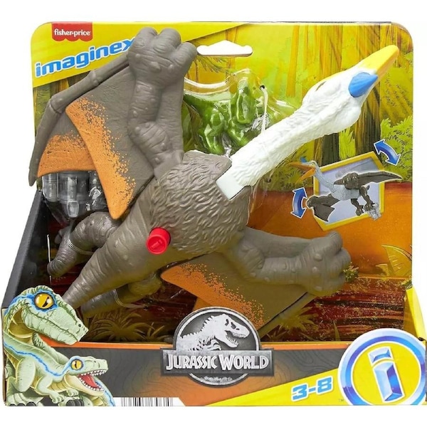 Fisher-Price Imaginext Jurassic World Flying Quetzal Triceratops Dinosaur Wing
