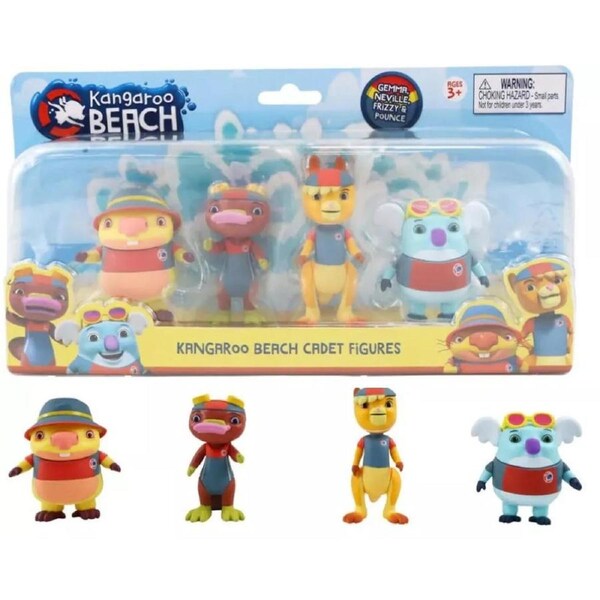 Kangaroo Beach Cadet Figures 4 Pack Play Gift Ages 3+ Brand New Toy Neville