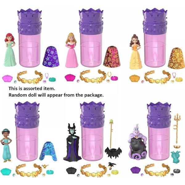 Mattel Disney Princess Small Doll Royal Color Reveal 6 Surprises Bracelet Play
