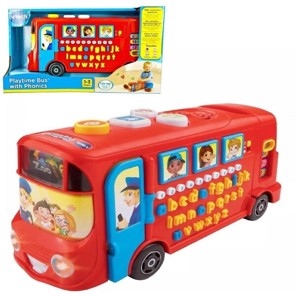 Vtech Playtime Bus with Phonics Letters Preschool Learn with Sounds Play Gift