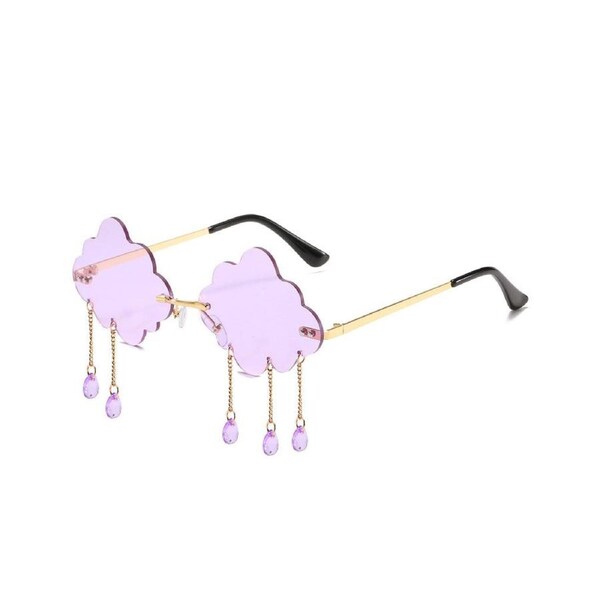 60s Purple Festive Cloud Glasses