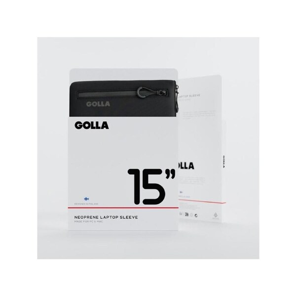 GOLLA Metro Laptop Sleeve - Neoprene 15" - Black