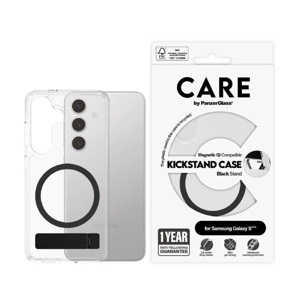 CARE by Panzer Kickstand Mag Case - Samsung GS25 - Clr/Blk