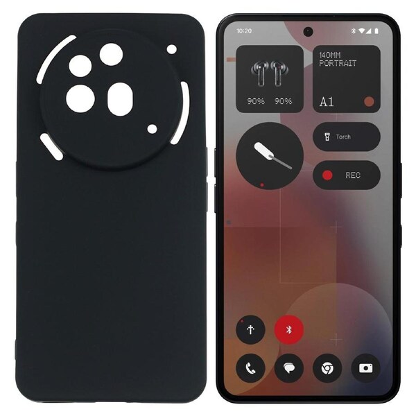 Nothing Phone (3a) Pro Ultra Slim Black Premium TPU Gel Back Case by MEZON – Shock Absorption (Nothing 3a Pro, Gel Black)
