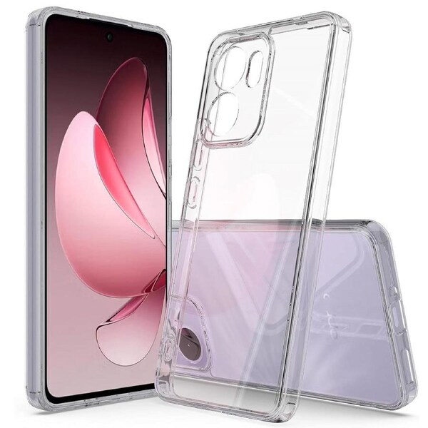 OPPO Reno13 F 5G Ultra Slim Crystal Clear Premium TPU Gel Back Case by MEZON – Shock Absorption, Wireless Charging Compatible (OPPO Reno13 F 5G, Gel Clear)