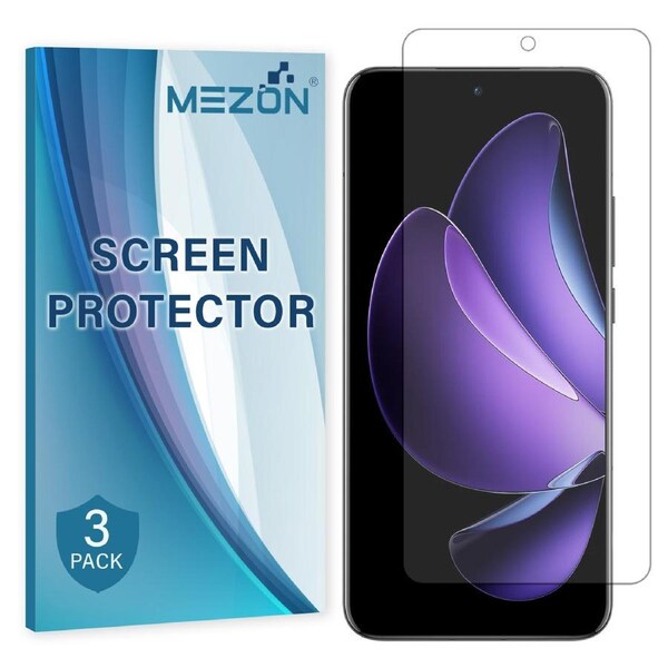 [3 Pack] OPPO Reno13 Pro 5G Premium Clear Edge-to-Edge Full Coverage Hydrogel Screen Protector Film by MEZON (OPPO Reno13 Pro 5G, Hydrogel)