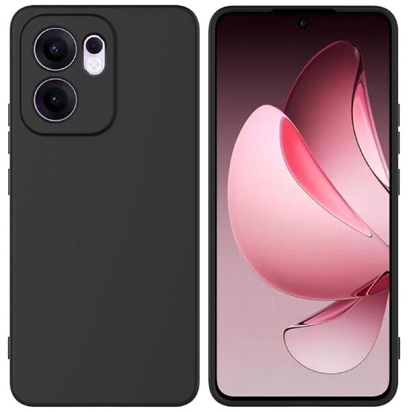 OPPO Reno13 F 5G Ultra Slim Black Premium TPU Gel Back Case by MEZON – Shock Absorption (OPPO Reno13 F 5G, Gel Black)