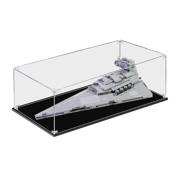 Acrylic Display Case for LEGO 75055 Star Wars Imperial Star Destroyer Figure Storage Box Dust Proof Glue Free