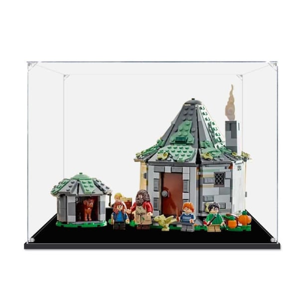 Acrylic Display Case for LEGO 76428 Harry Potter Hagrid's Hut An Unexpected Visit Figure Storage Box Dust Proof Glue Free