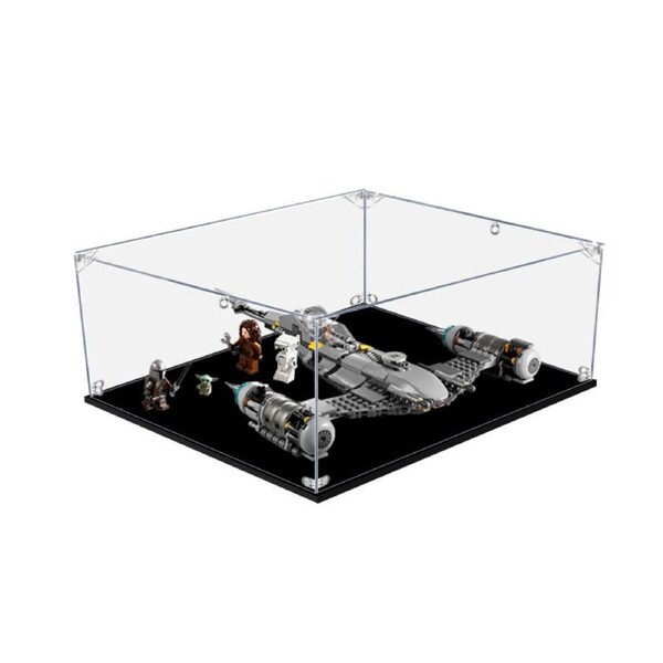 Acrylic Display Case for LEGO 75325 Star Wars The Mandalorian’s N-1 Starfighter Figure Storage Box Dust Proof Glue Free