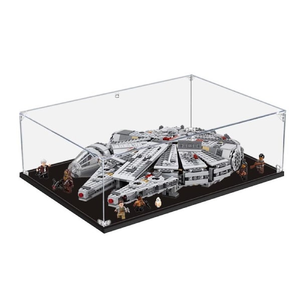 Acrylic Display Case for LEGO 75105 Star Wars Millennium Falcon The Force Awakens Figure Storage Box Dust Proof Glue Free
