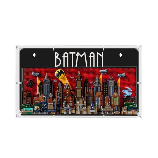 Acrylic Display Case for LEGO 76271 Art Batman The Animated Series Gotham City Figure Storage Box Dust Proof Glue Free
