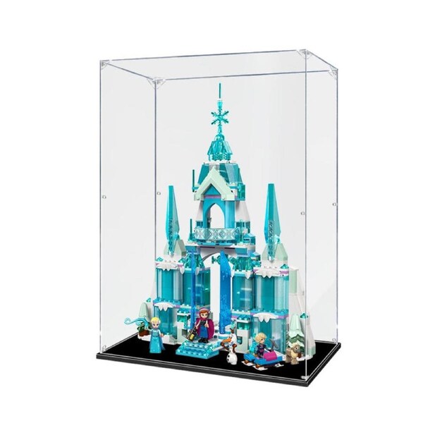 Acrylic Display Case for LEGO 43244 Disney Elsa's Ice Palace Figure Storage Box Dust Proof Glue Free